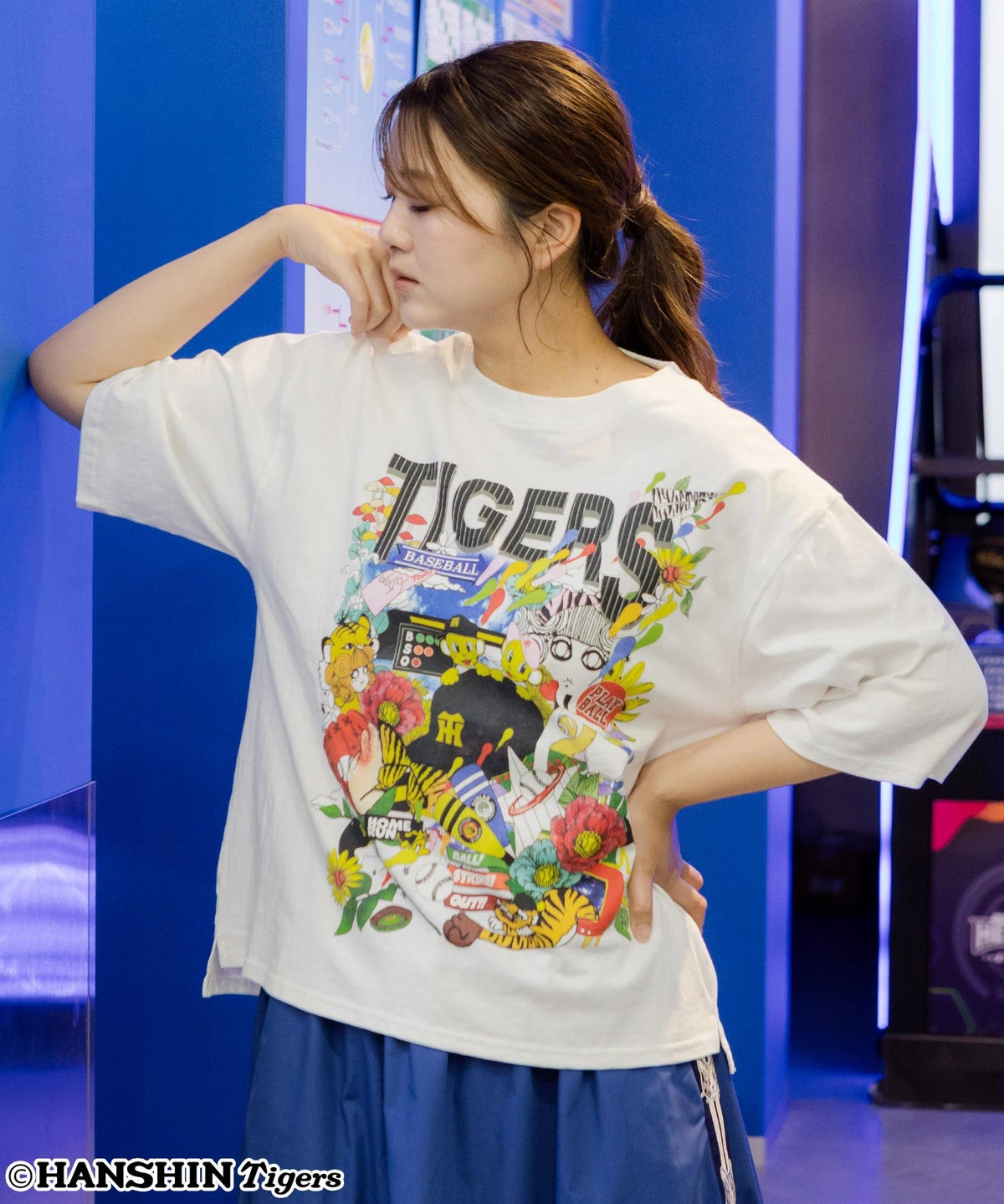 阪神タイガース×ScoLar スカラーと阪神タイガースMIXした柄Tシャツ-5