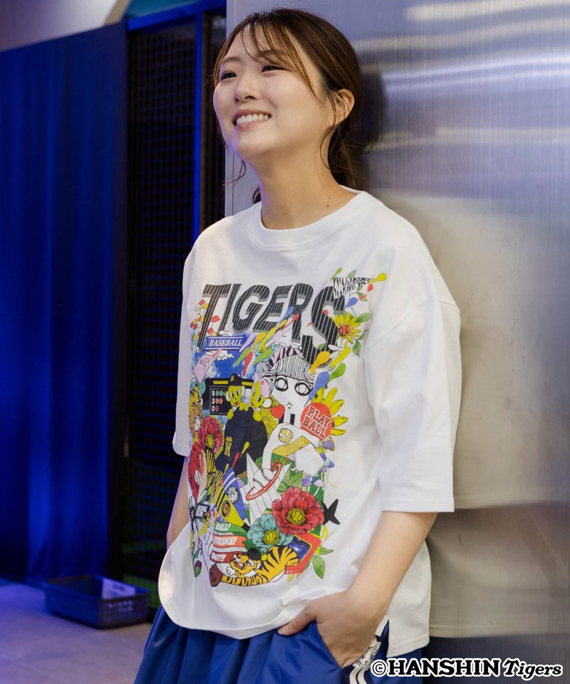 阪神タイガース×ScoLar スカラーと阪神タイガースMIXした柄Tシャツ-6