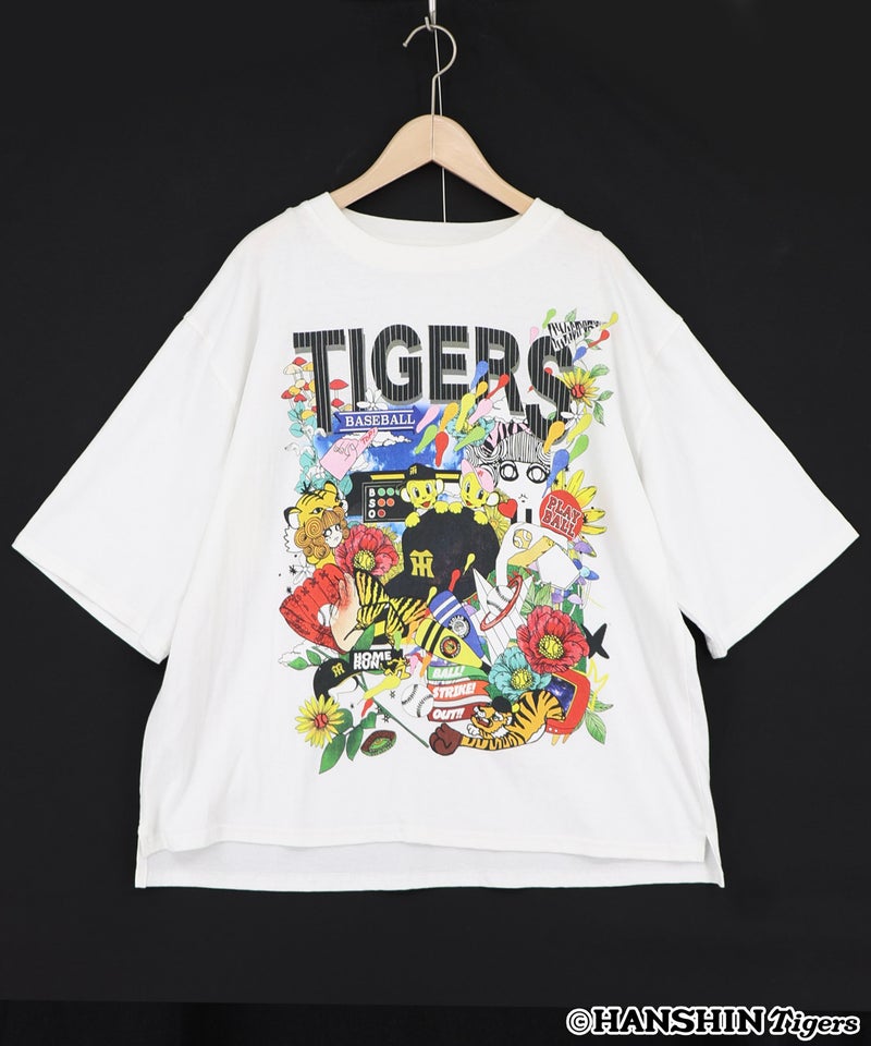 阪神タイガース×ScoLar スカラーと阪神タイガースMIXした柄Tシャツ-11