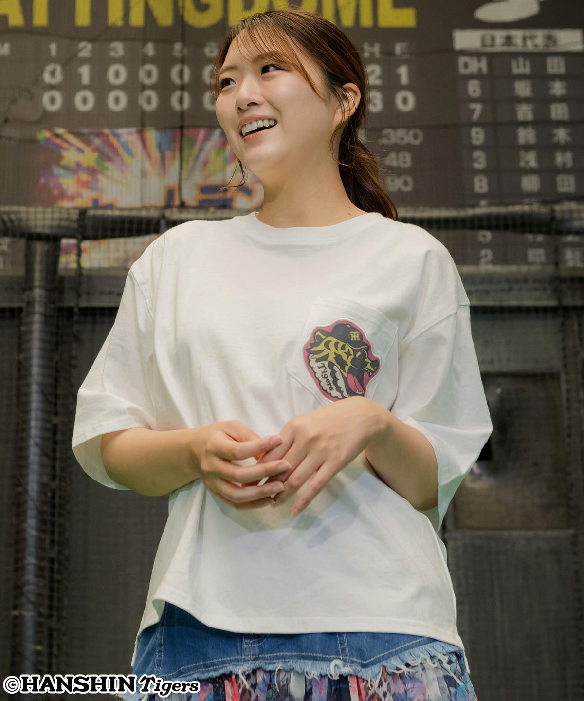 阪神タイガース×ScoLar アップリケ刺繍Tシャツ-7
