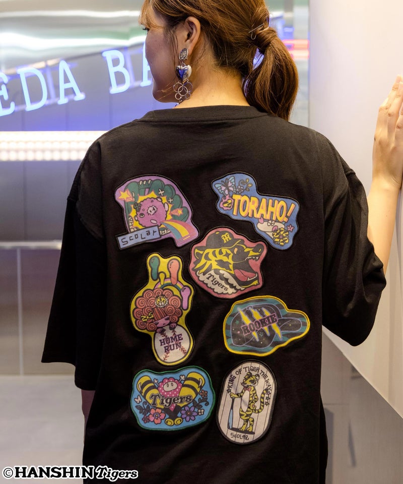 阪神タイガース×ScoLar アップリケ刺繍Tシャツ-12