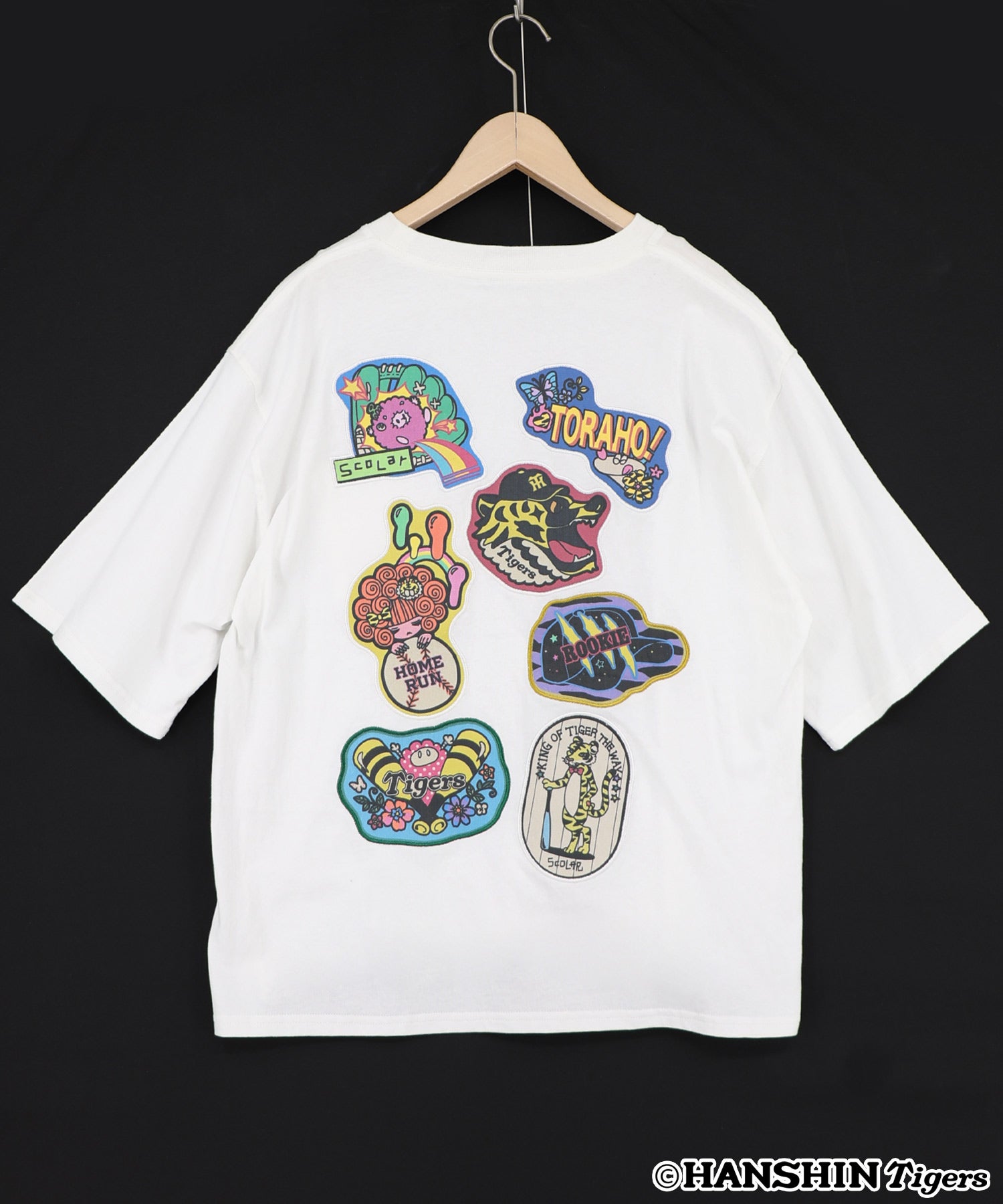 462025：阪神タイガース×ScoLar アップリケ刺繍Tシャツの通販-ScoLar