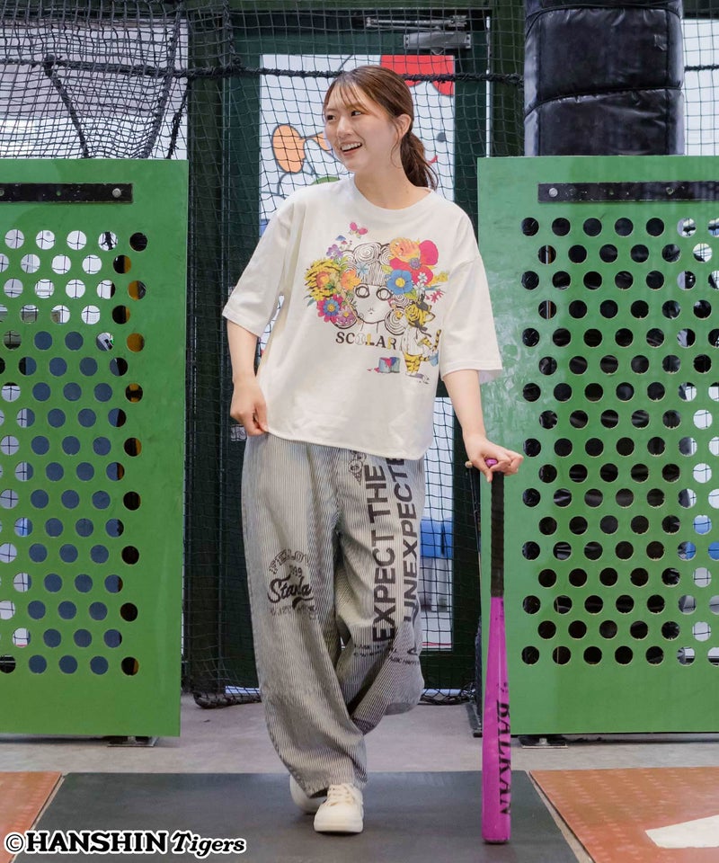 阪神タイガース×ScoLar スカラー花柄ｘちいさなトラのこども柄Ｔシャツ-2