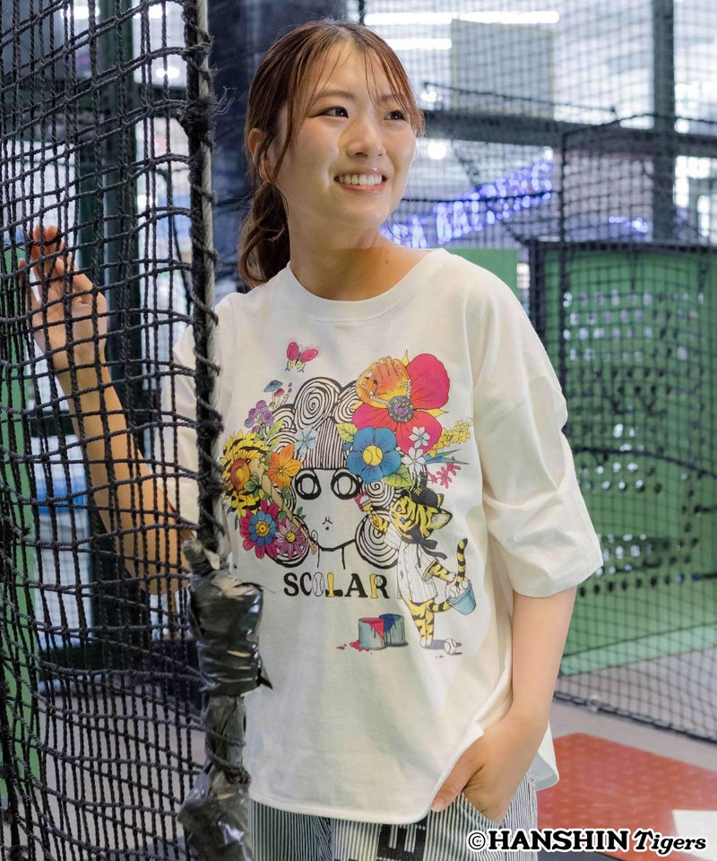 阪神タイガース×ScoLar スカラー花柄ｘちいさなトラのこども柄Ｔシャツ-5
