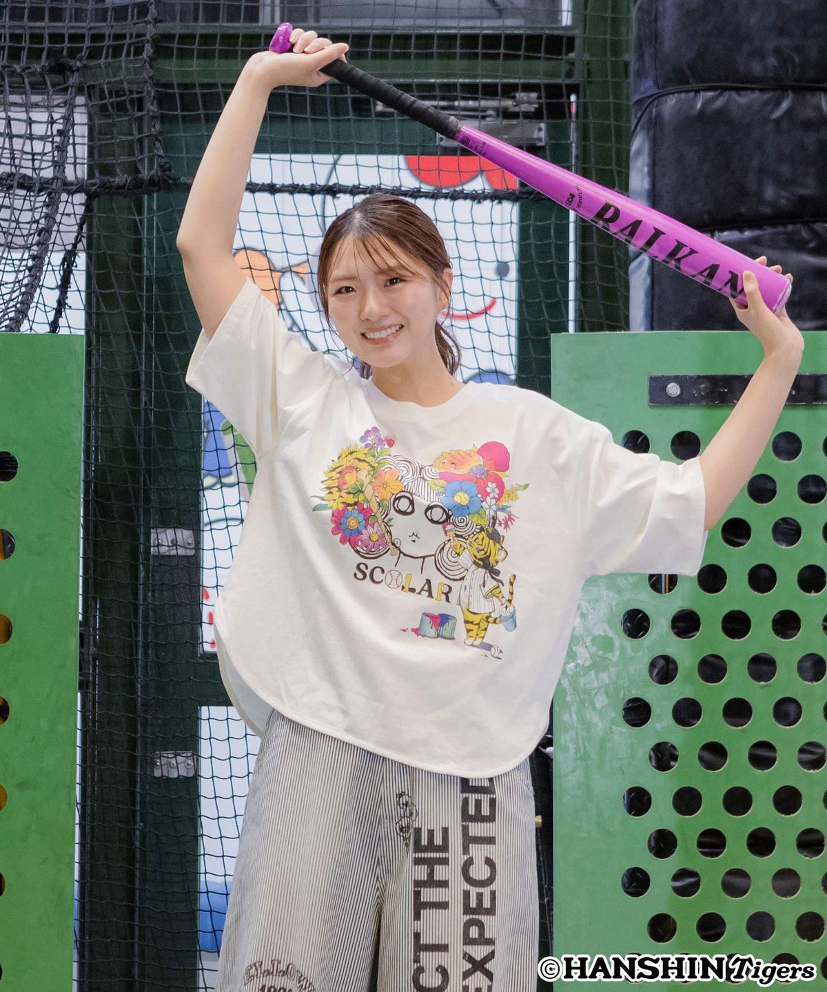 阪神タイガース×ScoLar スカラー花柄ｘちいさなトラのこども柄Ｔシャツ-8