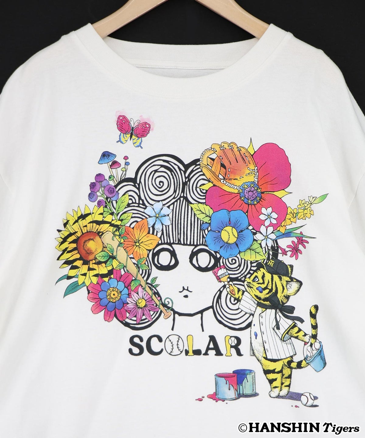 阪神タイガース×ScoLar スカラー花柄ｘちいさなトラのこども柄Ｔシャツ-17