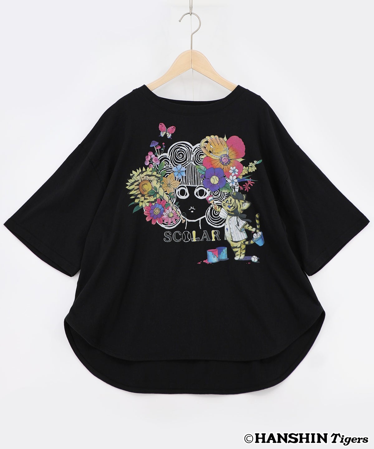 阪神タイガース×ScoLar スカラー花柄ｘちいさなトラのこども柄Ｔシャツ-18