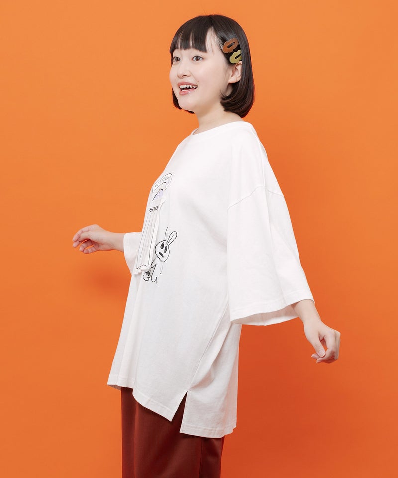 試着室の秘密 お着替え中クマ柄Tシャツ-4