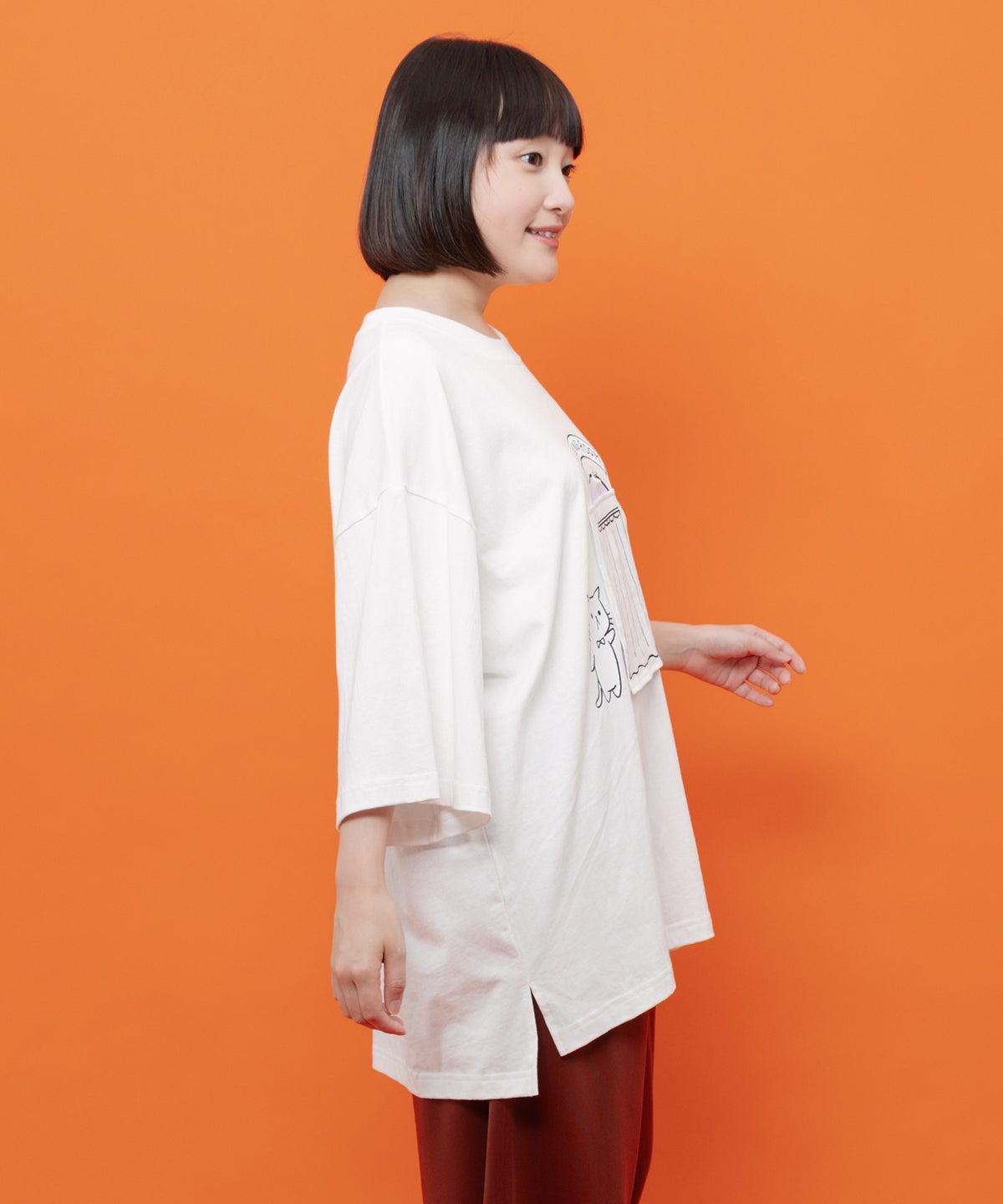 試着室の秘密 お着替え中クマ柄Tシャツ-6
