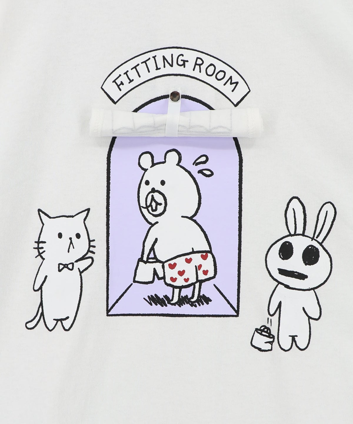 試着室の秘密 お着替え中クマ柄Tシャツ-10