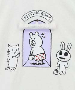 試着室の秘密 お着替え中クマ柄Tシャツ-10