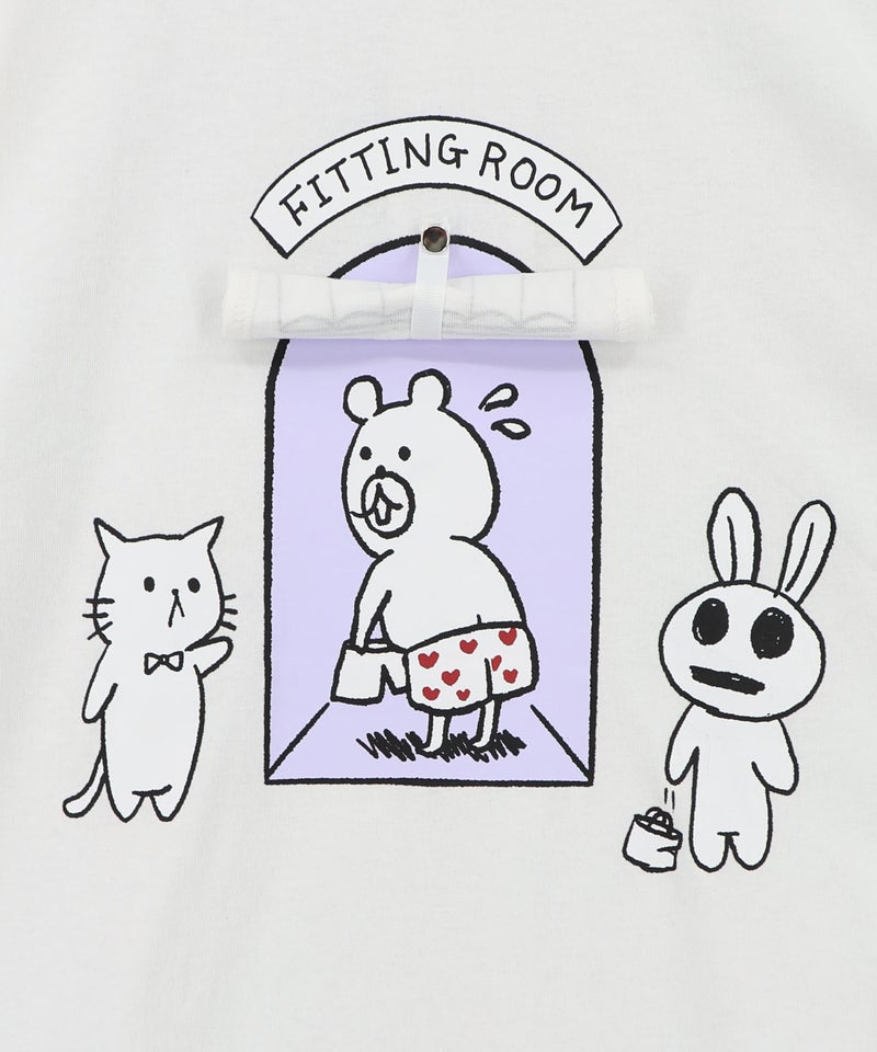 試着室の秘密 お着替え中クマ柄Tシャツ-10