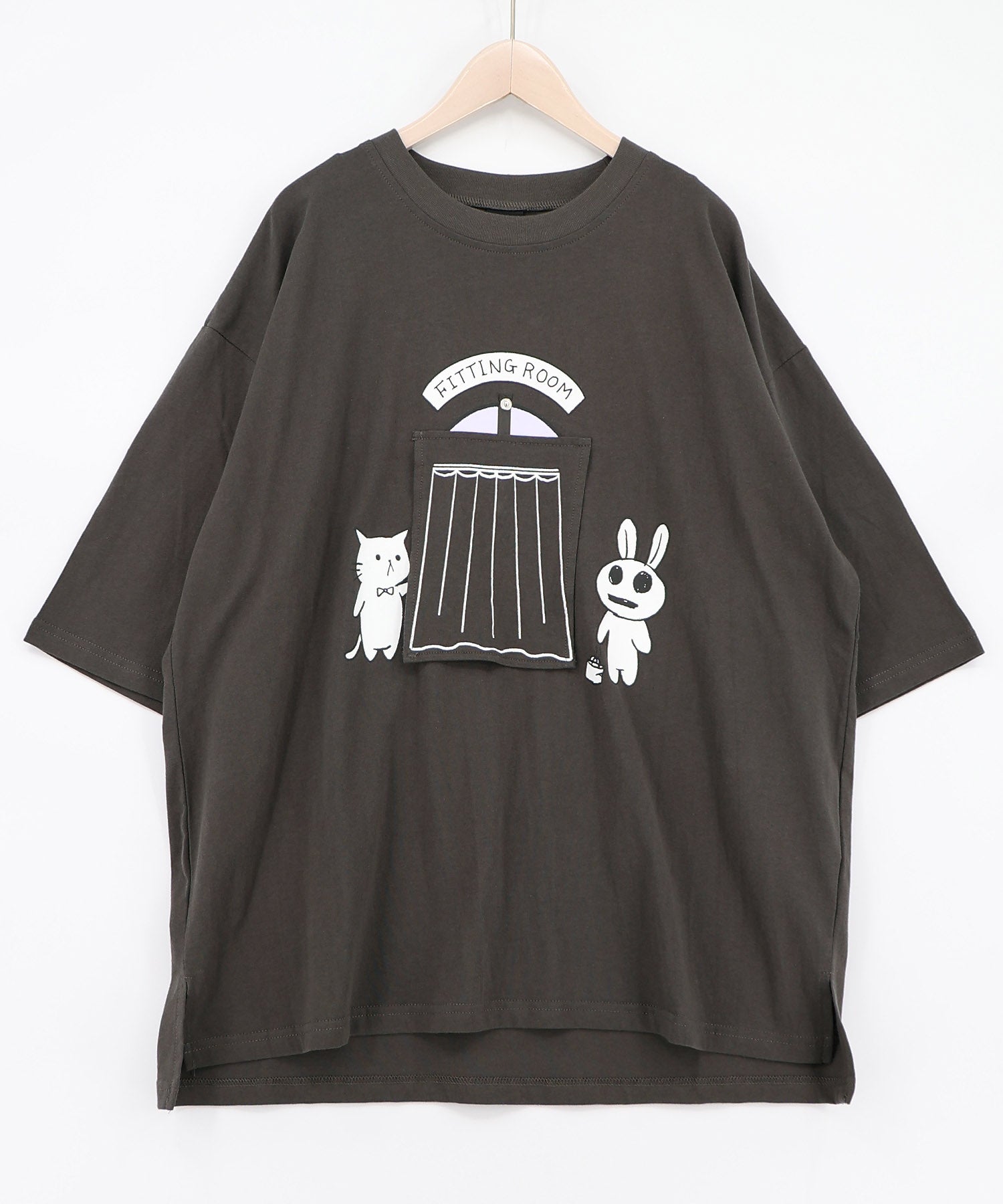 362132：試着室の秘密 お着替え中クマ柄Tシャツの通販-ScoLar