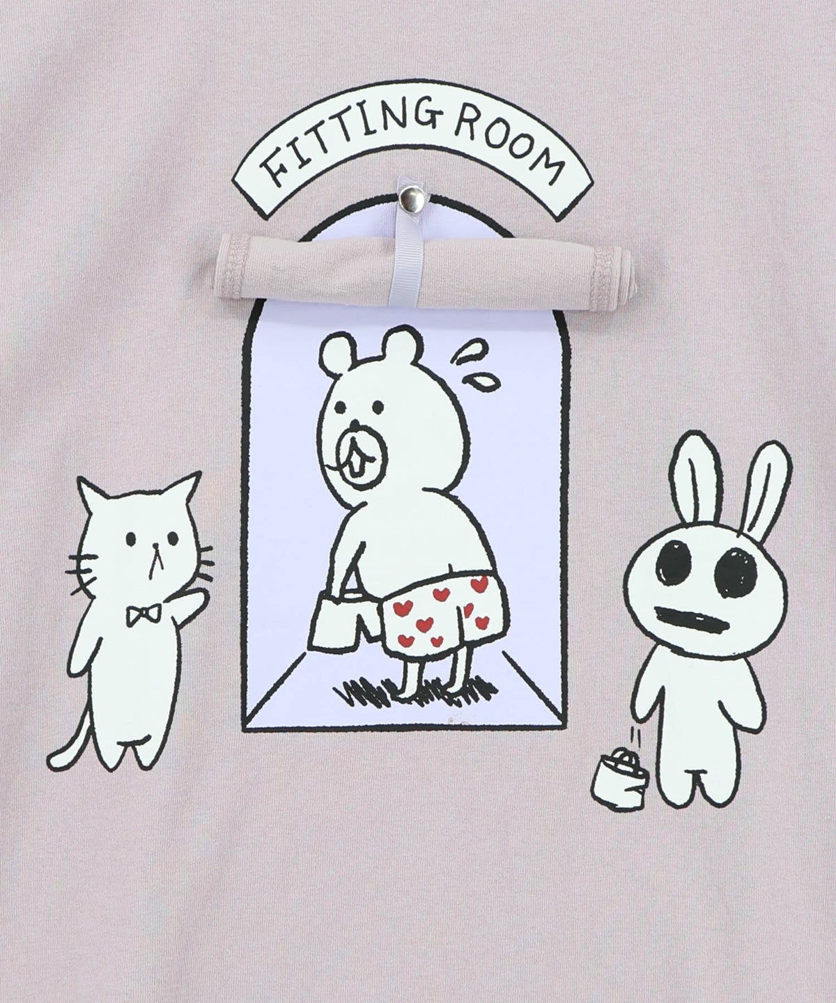 試着室の秘密 お着替え中クマ柄Tシャツ-14