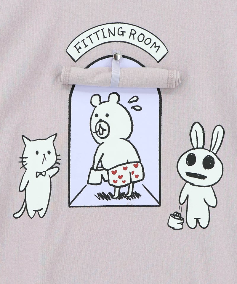 試着室の秘密 お着替え中クマ柄Tシャツ-14