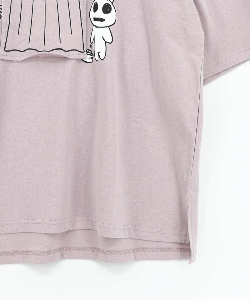 試着室の秘密 お着替え中クマ柄Tシャツ-17