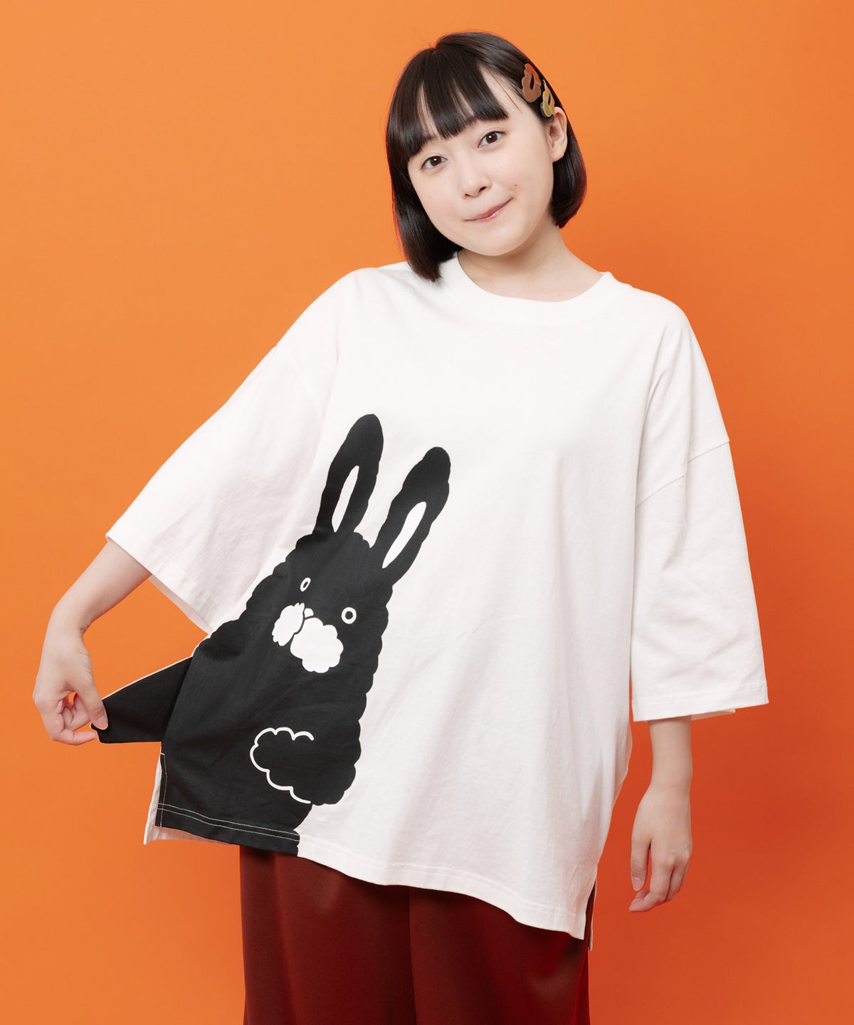 おててつなぎ ネコorラビルTシャツ-2