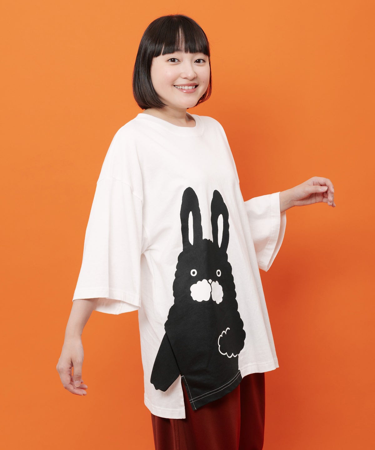 おててつなぎ ネコorラビルTシャツ-3