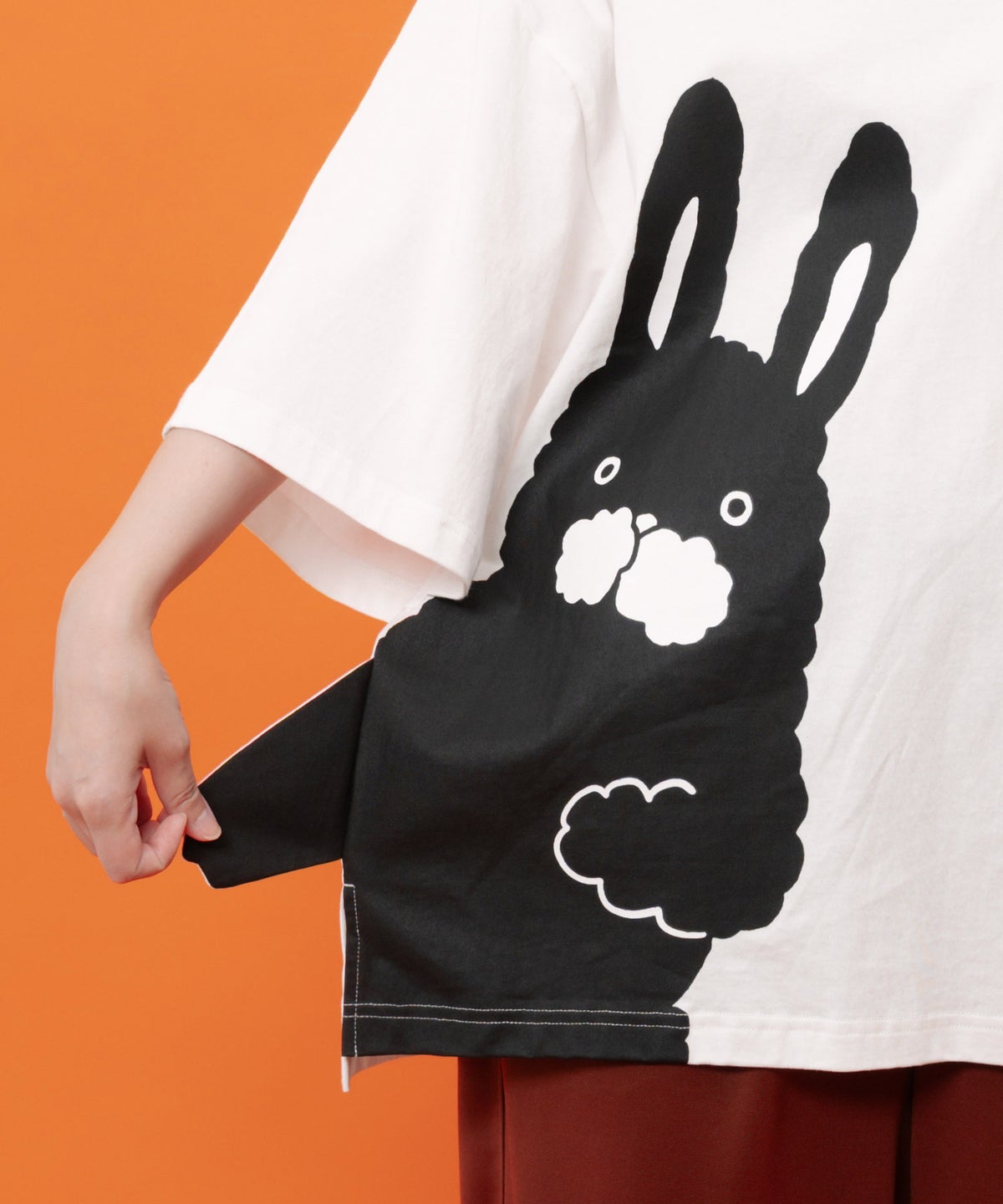 おててつなぎ ネコorラビルTシャツ-7