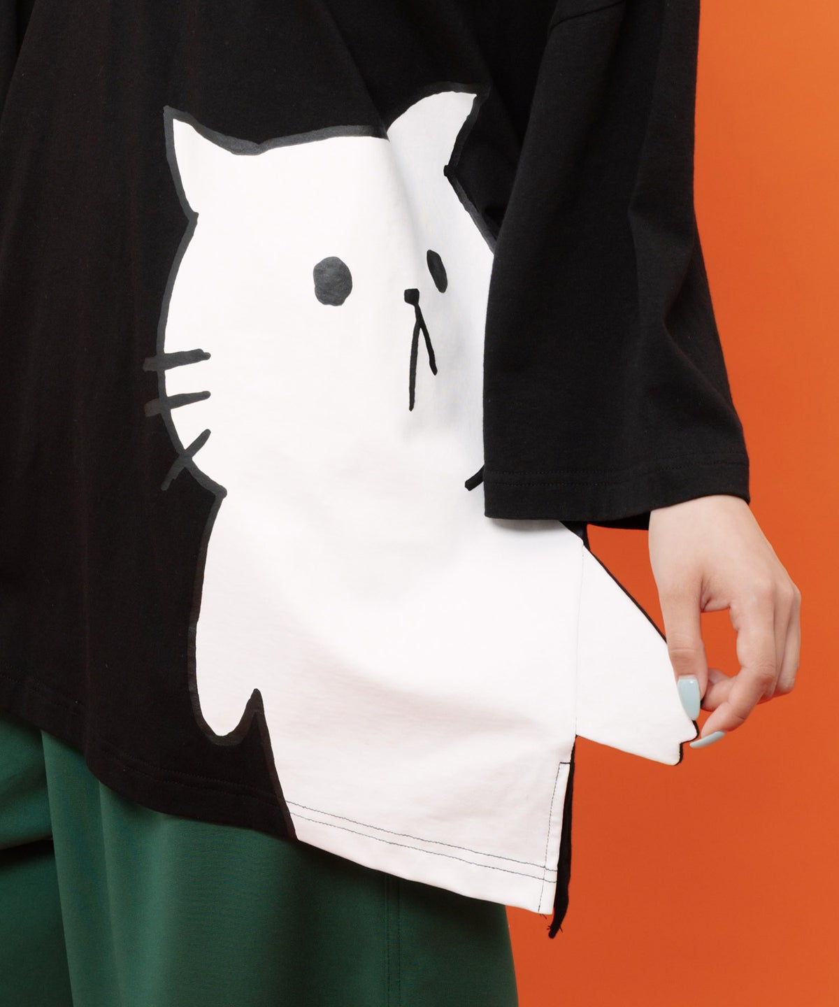 おててつなぎ ネコorラビルTシャツ-12
