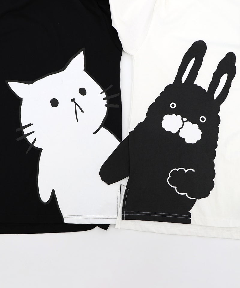 おててつなぎ ネコorラビルTシャツ-25