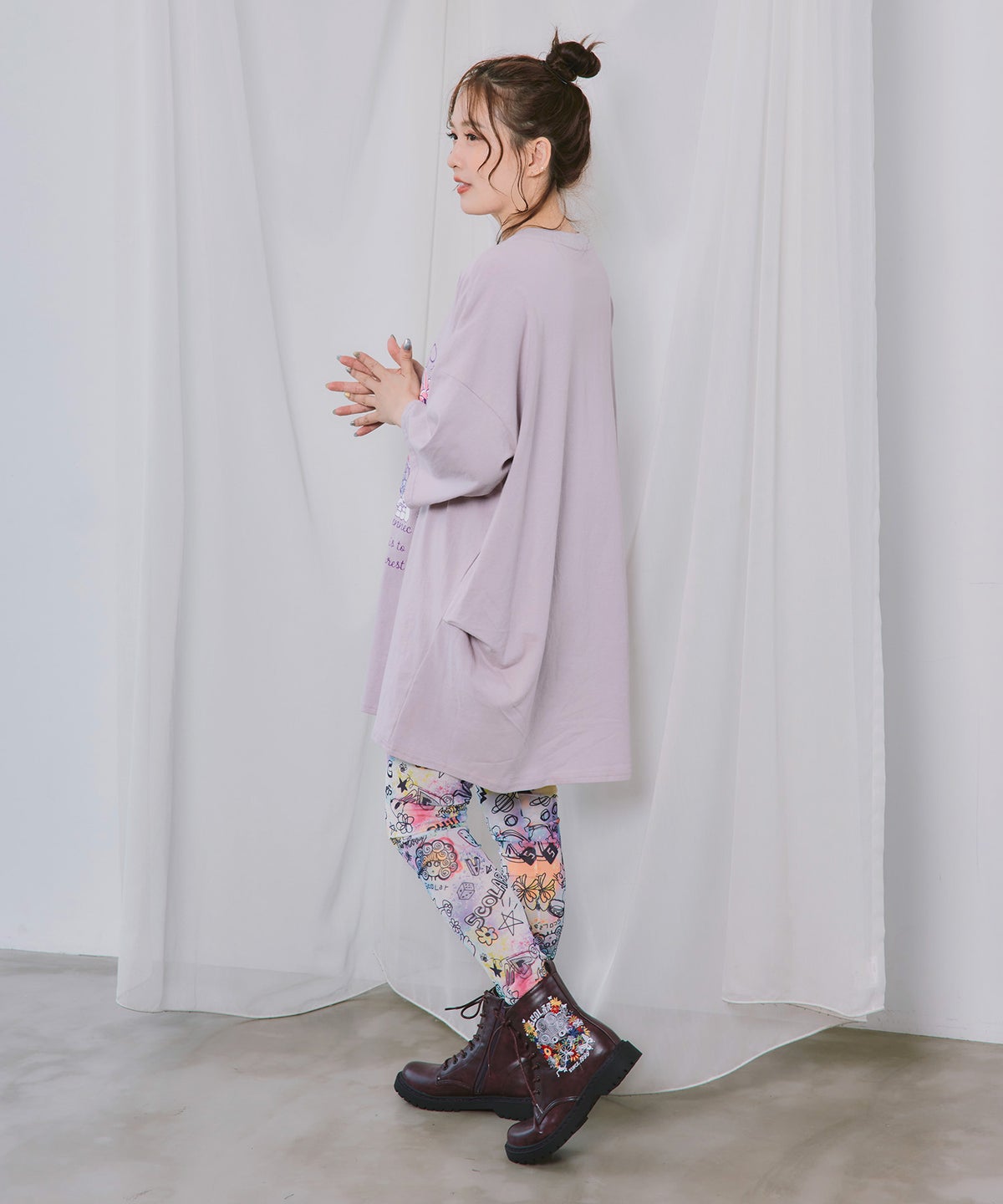 きのこスカラーちゃん柄チュニック-3