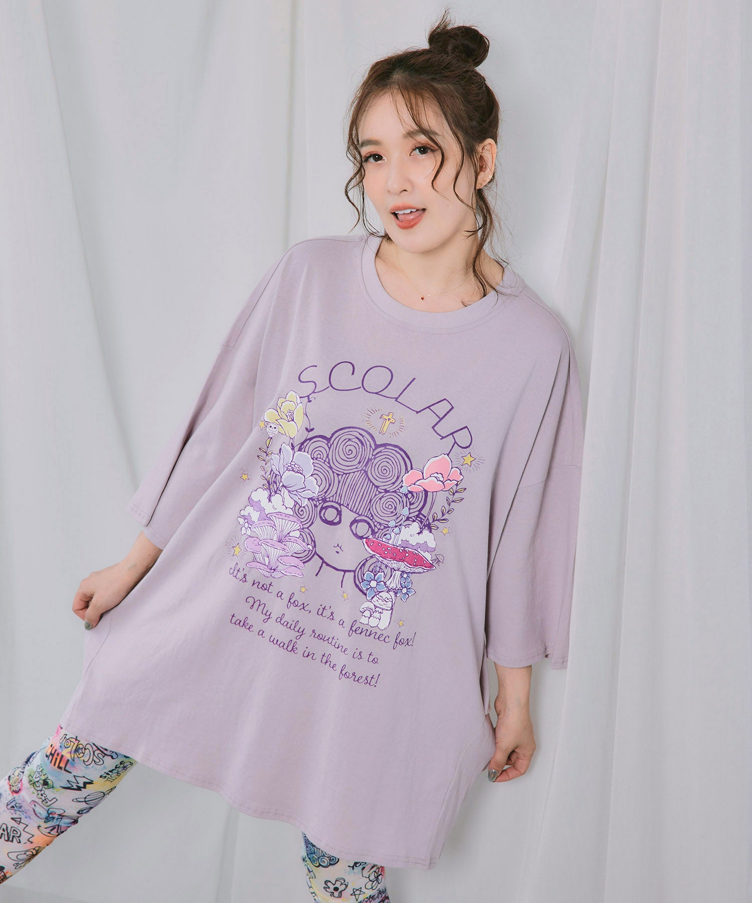 162737：きのこスカラーちゃん柄チュニックの通販-ScoLar