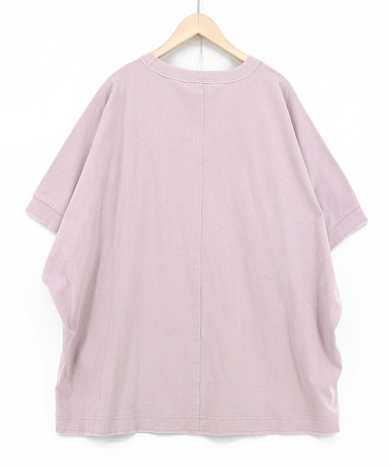リボン付き もふもふハチワレネコ柄Tシャツ-16