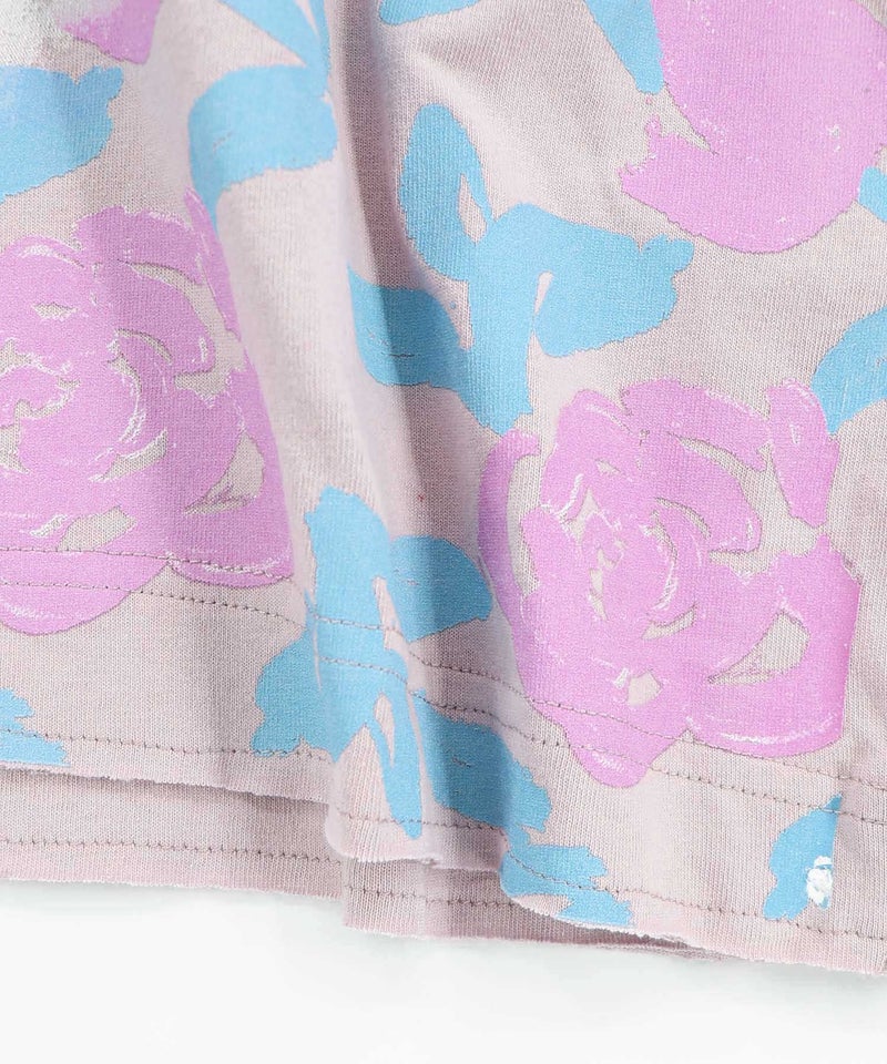 リボン付き もふもふハチワレネコ柄Tシャツ-21