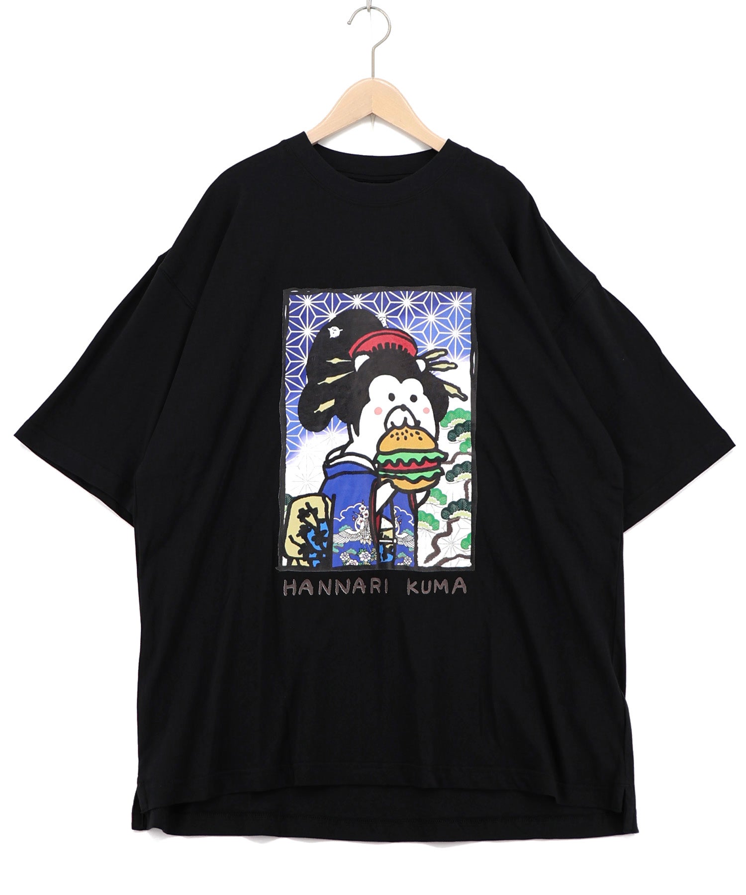 362130：はんなりクマバーガー柄Tシャツの通販-ScoLar