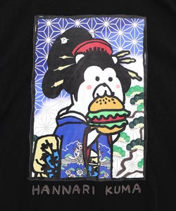 はんなりクマバーガー柄Tシャツ-13