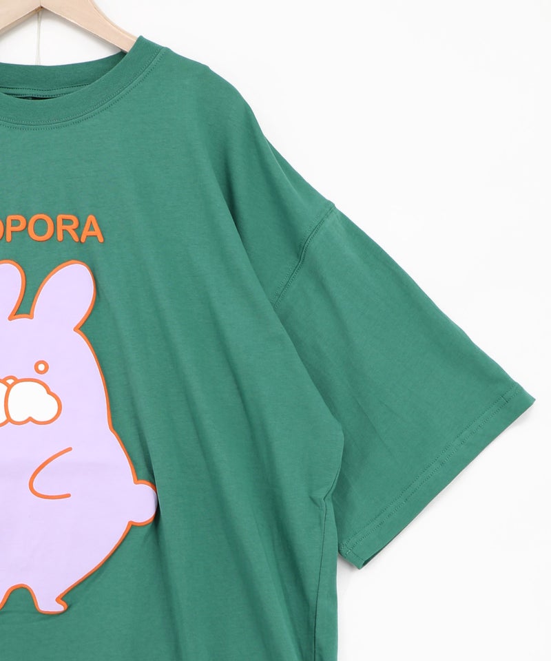 ポンポン ポポラ柄Tシャツ-18