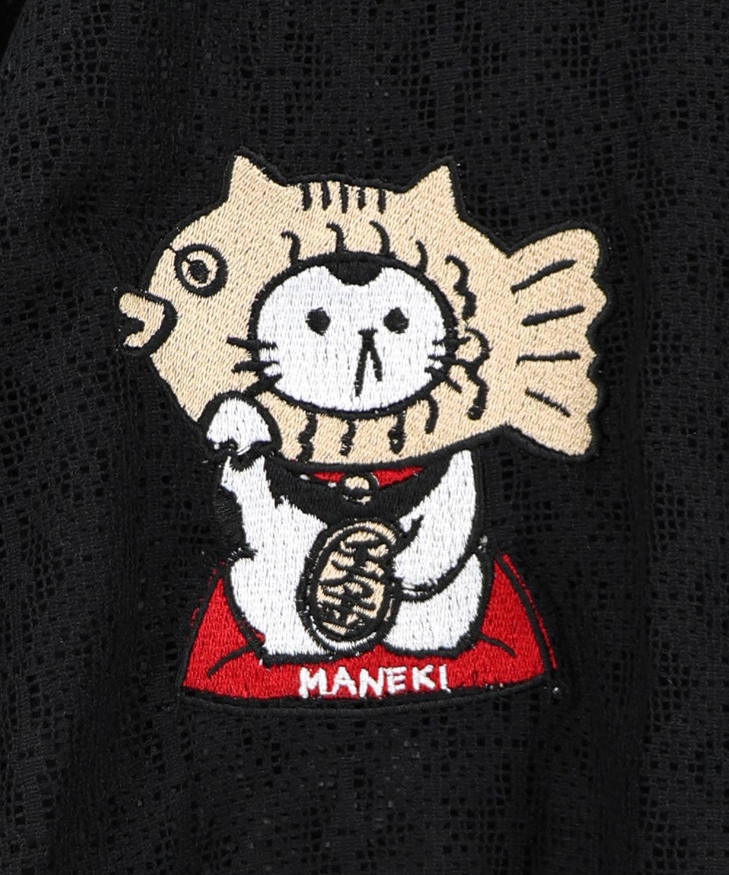 362126：招きタイネコ×はんなりクマ 刺繍レースブルゾンの通販-ScoLar