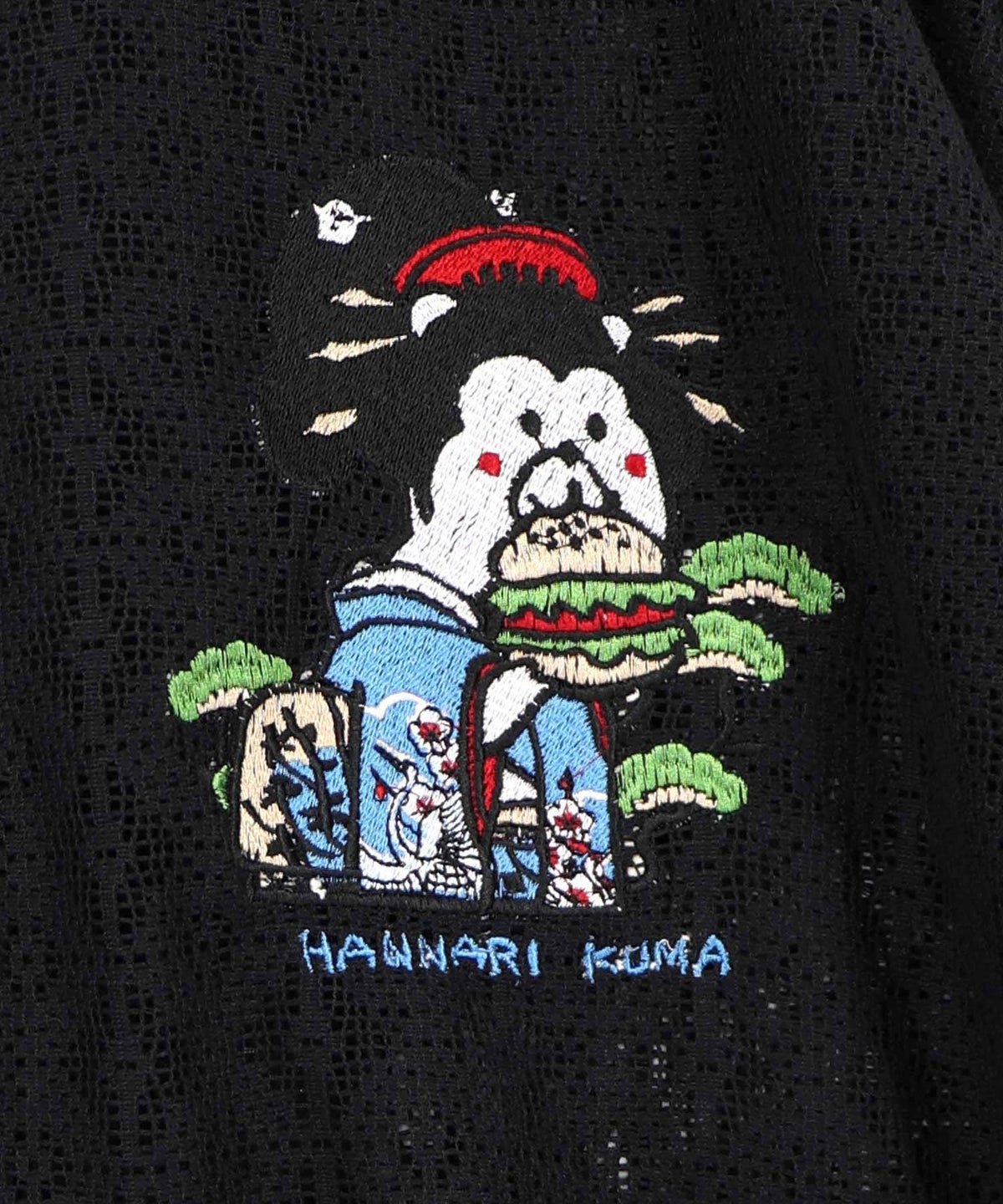招きタイネコ×はんなりクマ 刺繍レースブルゾン-17