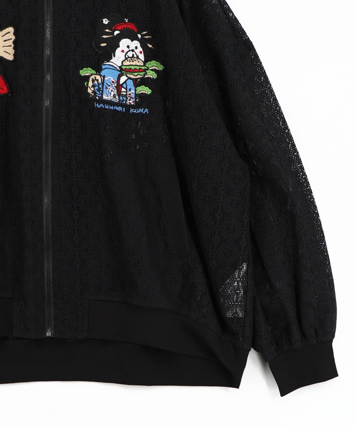 招きタイネコ×はんなりクマ 刺繍レースブルゾン-19