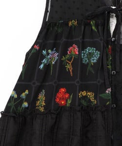 花柄×シフォン×レース 異素材シアージレ-13