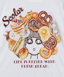 スカラーちゃんベーカリー柄Tシャツ-8
