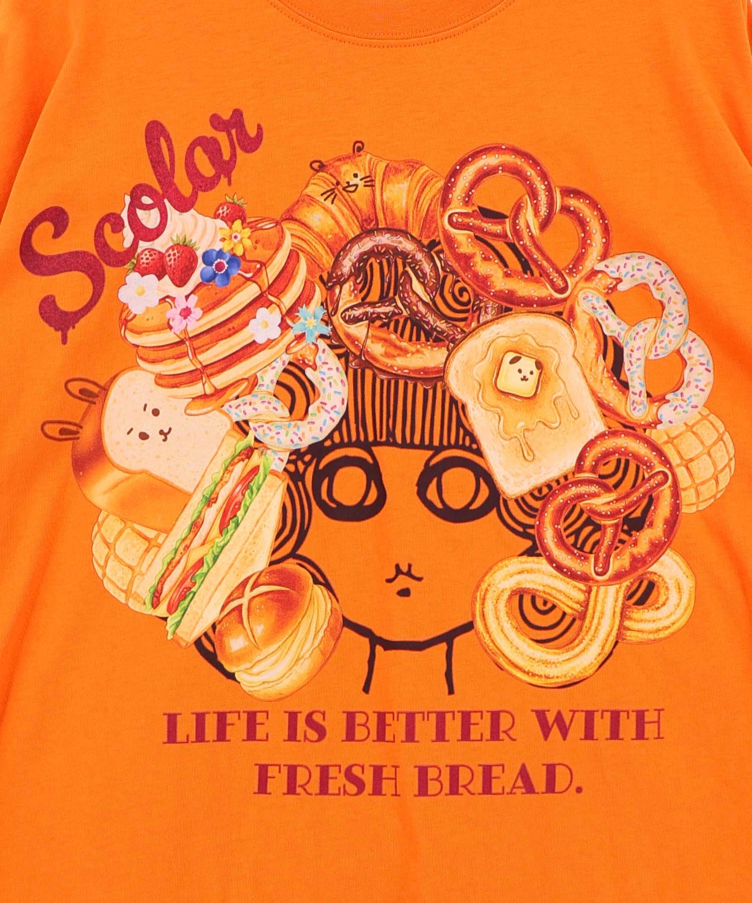162735：スカラーちゃんベーカリー柄Tシャツの通販-ScoLar