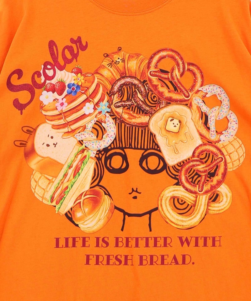 スカラーちゃんベーカリー柄Tシャツ-12