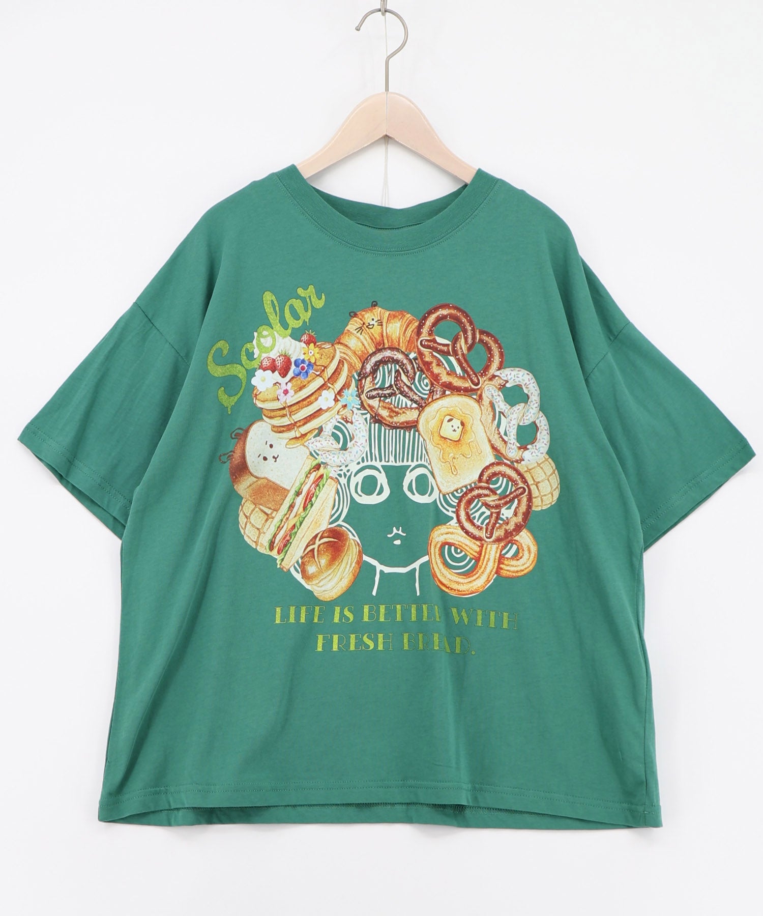 162735：スカラーちゃんベーカリー柄Tシャツの通販-ScoLar