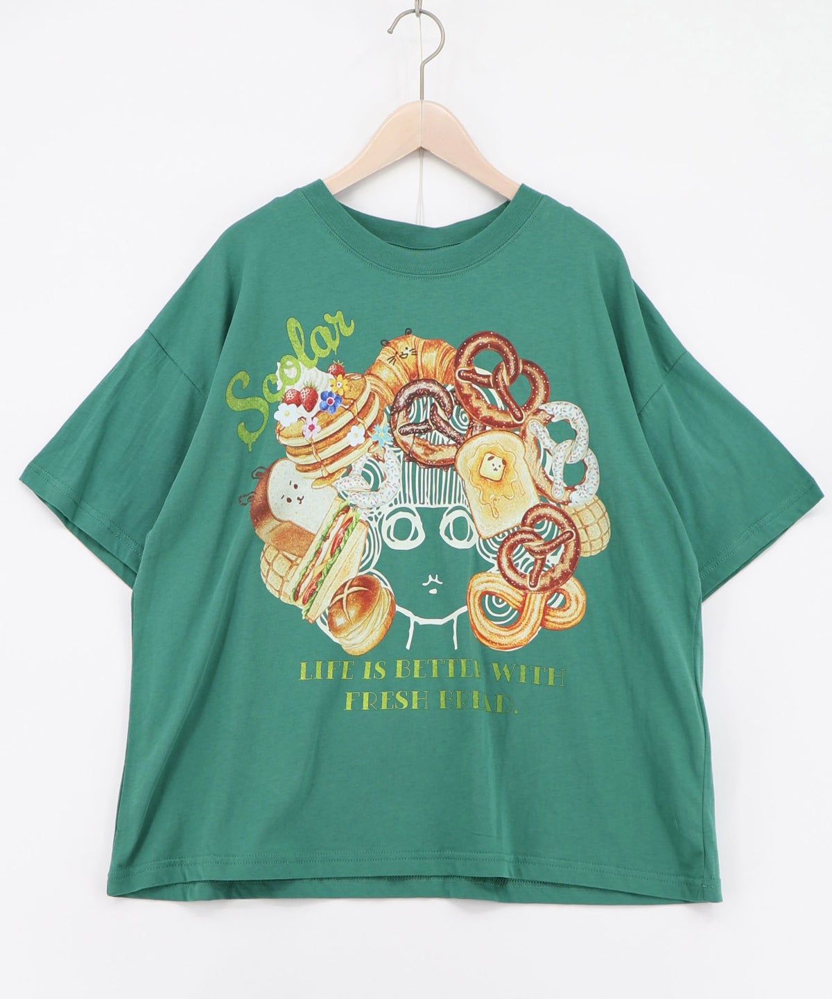スカラーちゃんベーカリー柄Tシャツ-13
