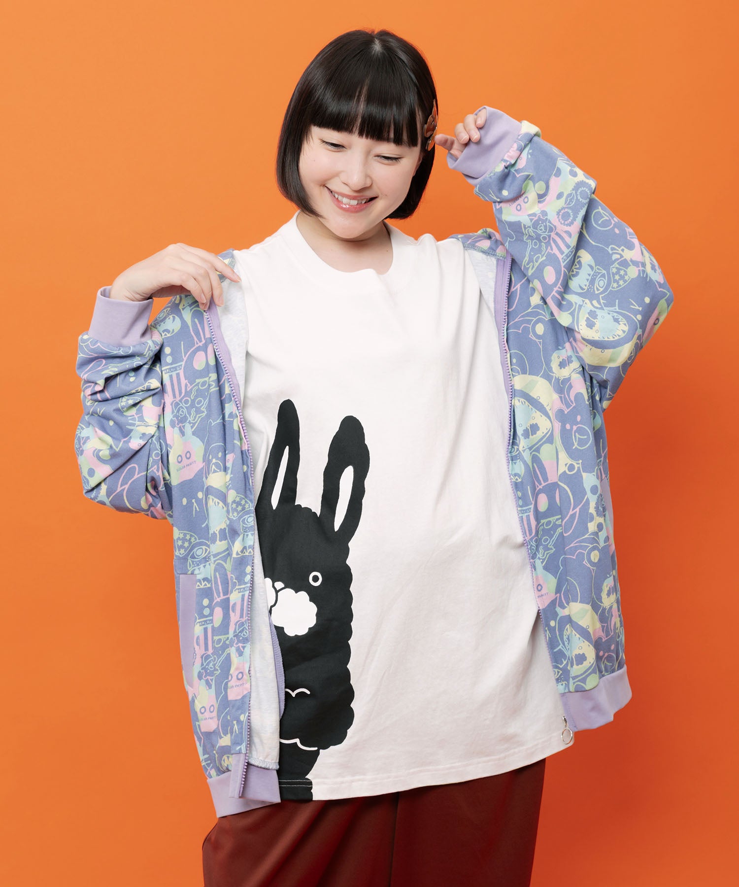 362127：Parityキャラ大集合ペイント風柄 接触冷感パーカーの通販-ScoLar