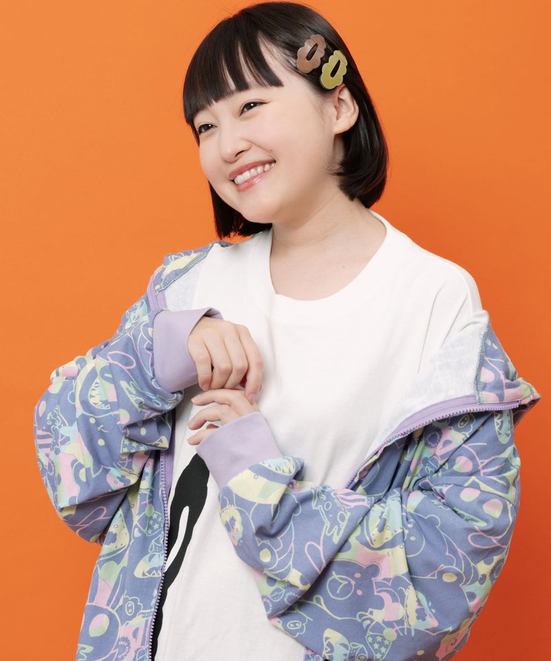 Parityキャラ大集合ペイント風柄 接触冷感パーカー-6