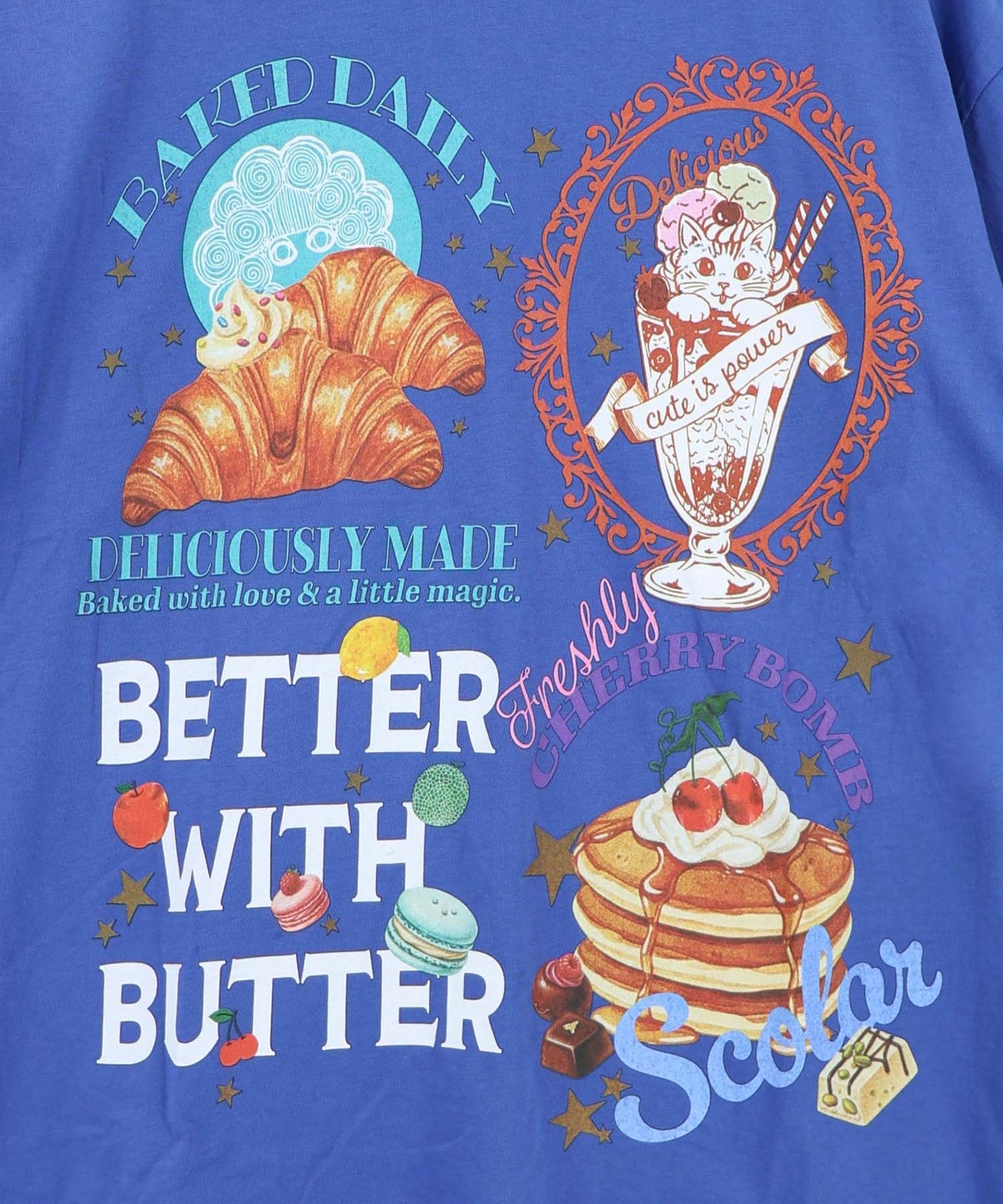 いろんなフード柄 裾レースTシャツ-19