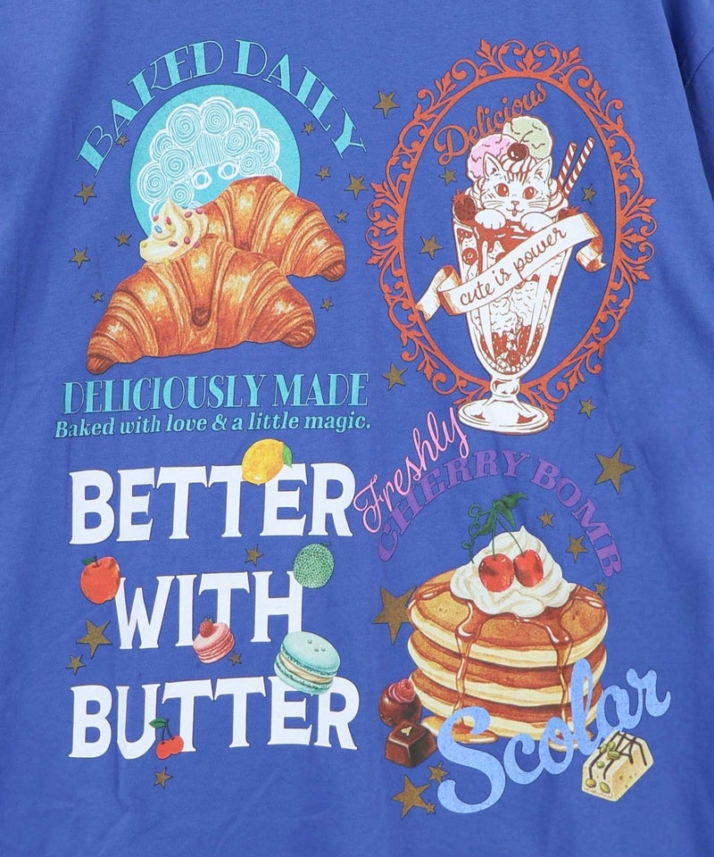 いろんなフード柄 裾レースTシャツ-19