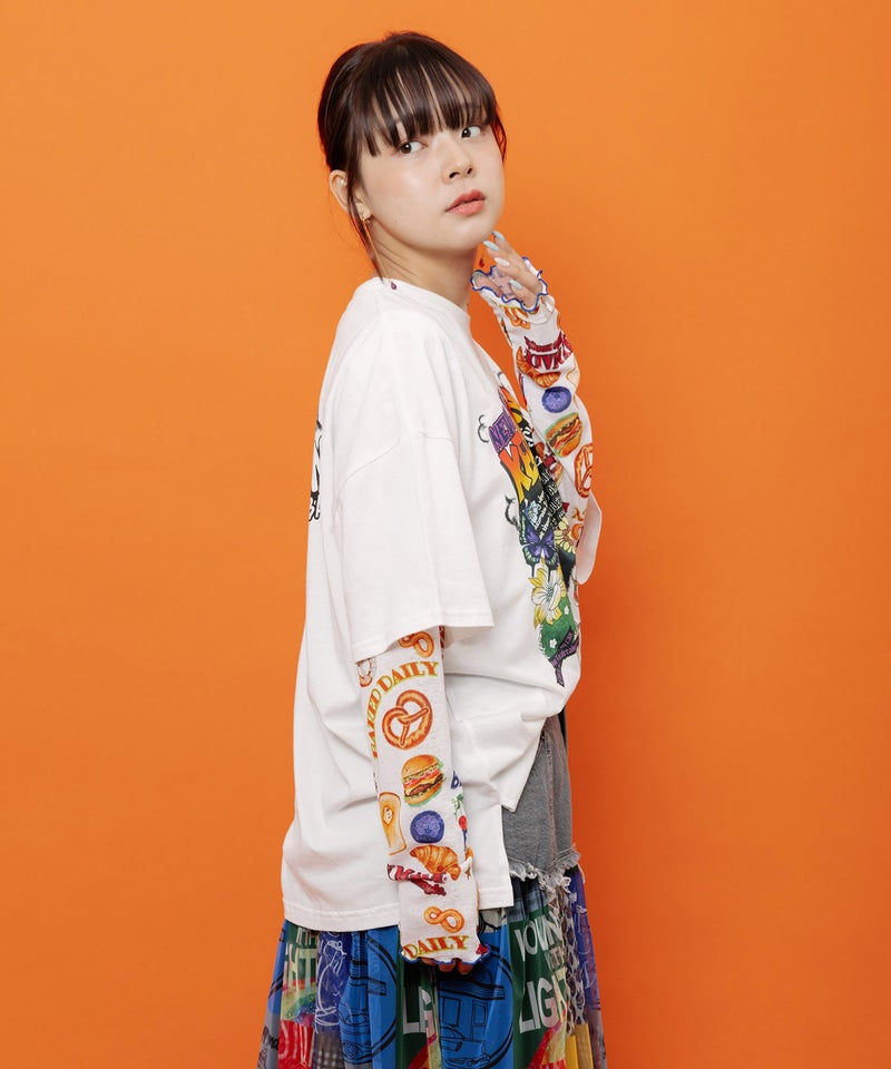 ダークメルヘン柄Tシャツ-6