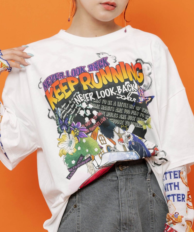 ダークメルヘン柄Tシャツ-7