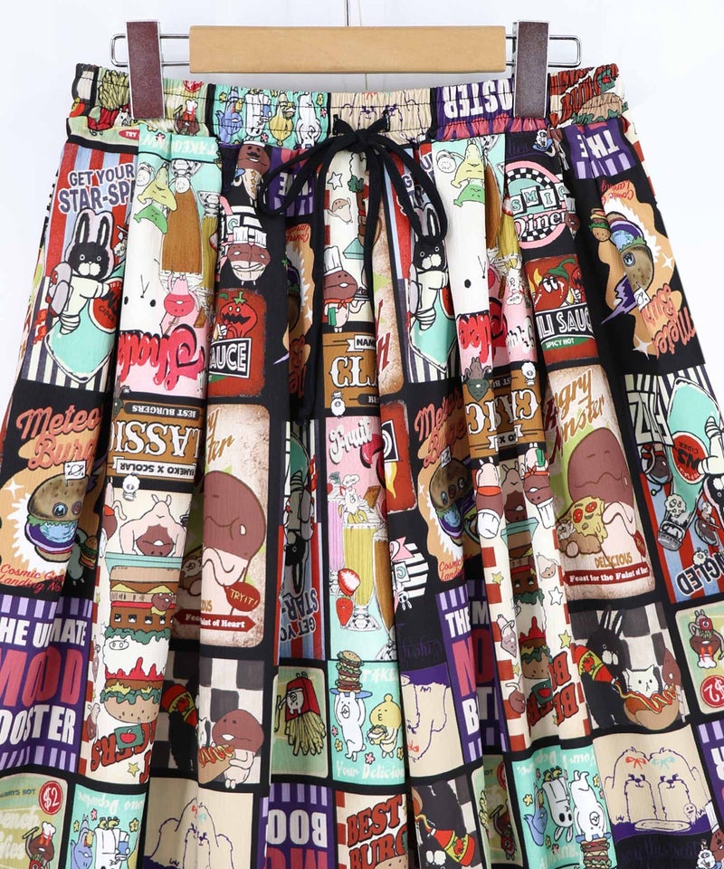 なめこ×ScoLar クラシックダイナー 総柄スカート-18