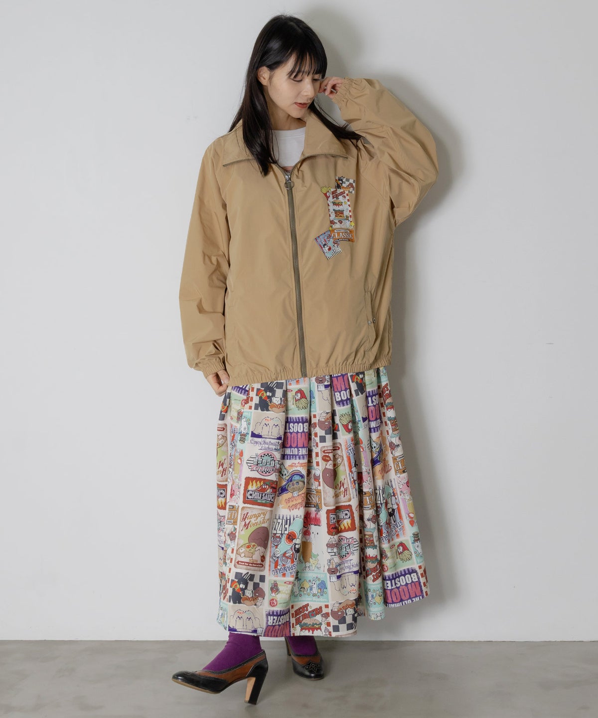 なめこ×ScoLar クラシックダイナー パッカブルブルゾン-11