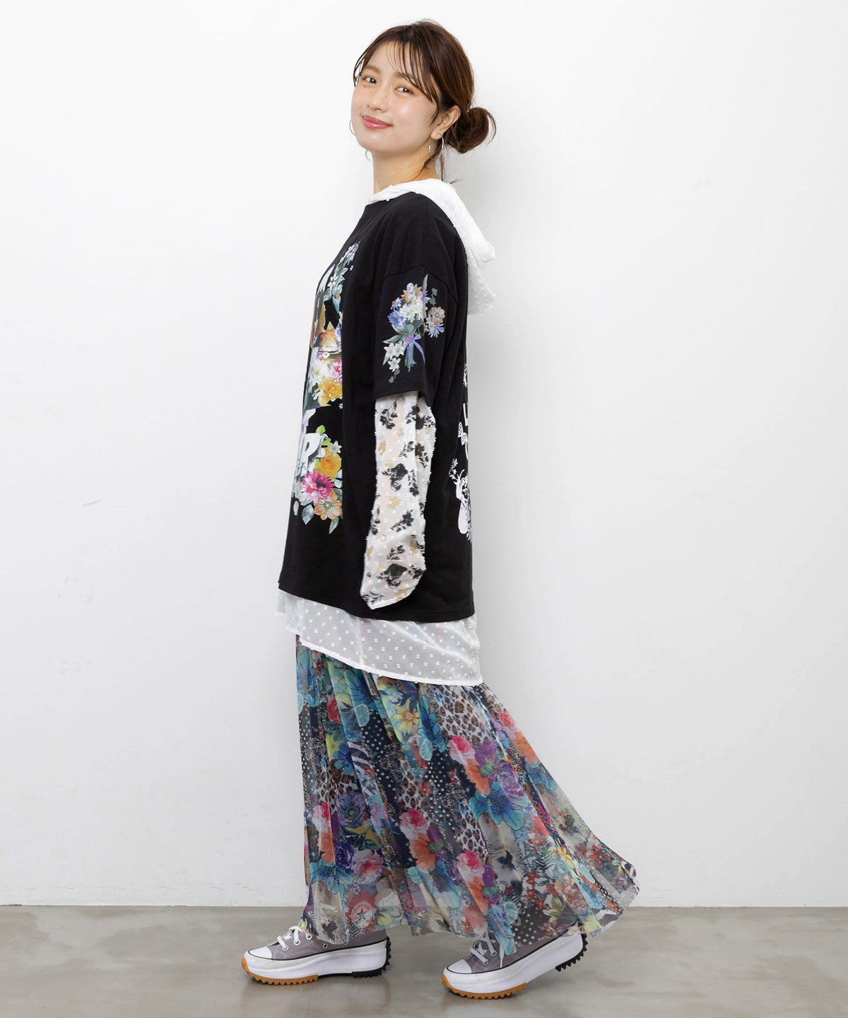 お花＆サングラスシーズーTシャツ-4